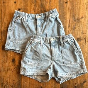 2 pairs girls old navy jean shorts/ size medium (8)